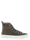 Brunello Cucinelli Precious Toe Sneakers In Gray