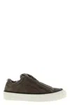 Brunello Cucinelli Round-toe Low-top Casual Shoes In Brown