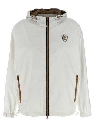 Brunello Cucinelli Precious Trims Casual Jackets And Parka White
