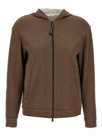 BRUNELLO CUCINELLI PRECIOUS ZIPPER PULL HOODIE