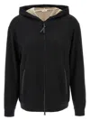 Brunello Cucinelli 'precious Zipper Pull' Hoodie. In Black