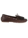 Brunello Cucinelli Tasseled Fringed Bead-embellished Leather Loafers In Brown