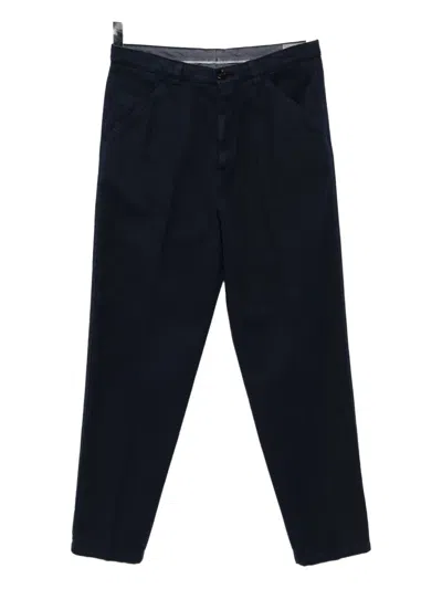 Brunello Cucinelli Press-crease Cotton Trousers In Black