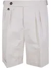 Brunello Cucinelli Pressed-crease Bermuda Shorts In White