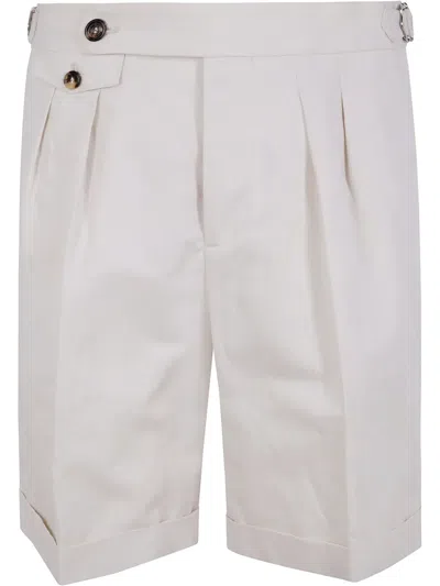 Brunello Cucinelli Pressed-crease Bermuda Shorts In White