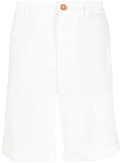 Brunello Cucinelli Pressed-crease Bermuda Shorts In White