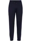 Brunello Cucinelli Cashmere-french Terry Silk Sweatpants In 蓝色
