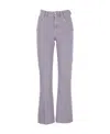 Brunello Cucinelli Woman Jeans Mauve Size 4 Cotton, Elastane, Soft Leather, Brass In Gray