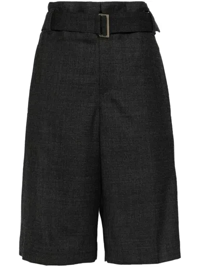 Brunello Cucinelli Pressed-crease Shorts In Grey