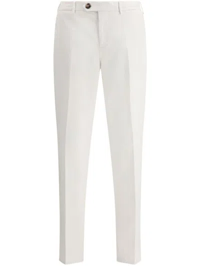 Brunello Cucinelli Pressed-crease Tailored Trousers In White