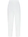 Brunello Cucinelli Pressed Crease Tapered Leg Trousers In White