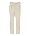 Brunello Cucinelli Cotton Corduroy Straight Pants In Nude