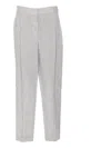 Brunello Cucinelli Fabric Pants In Grey