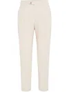 Brunello Cucinelli Pressed-crease Trousers In Pink