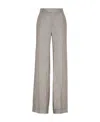 Brunello Cucinelli Pressed-crease Wide-leg Trousers In Gray