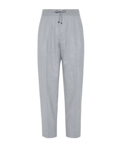 BRUNELLO CUCINELLI BRUNELLO CUCINELLI DRAWSTRING ELASTIC WAIST PANTS