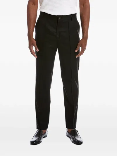 Brunello Cucinelli Pressed-crease Wool Trousers In Black