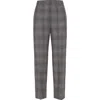 Brunello Cucinelli Prince Of Wales Baggy Trousers In Gray