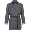 Brunello Cucinelli Prince Of Wales Blazer In Gray
