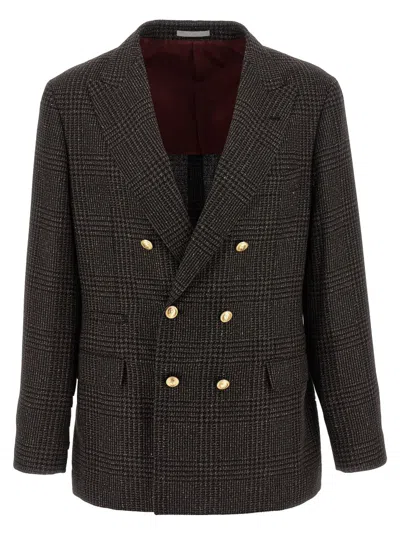BRUNELLO CUCINELLI BRUNELLO CUCINELLI PRINCE OF WALES BLAZER