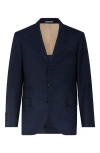 Brunello Cucinelli Prince Of Wales Blazer In Blue