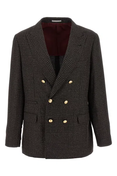 BRUNELLO CUCINELLI PRINCE OF WALES BLAZER
