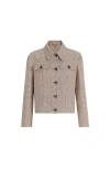 Brunello Cucinelli Prince Of Wales Blazer In Brown