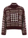 Brunello Cucinelli Mock-neck Nordic Cashmere Sweater In Brown