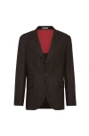 Brunello Cucinelli Prince Of Wales Cavallo Blazer In Brown