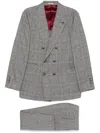 Brunello Cucinelli Men Price Of Wales Suit In Grey