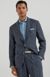 Brunello Cucinelli Prince Of Wales Deconstructed Blazer In Blue