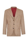 BRUNELLO CUCINELLI BRUNELLO CUCINELLI PRINCE OF WALES DECONSTRUCTED BLAZER