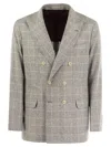 BRUNELLO CUCINELLI BRUNELLO CUCINELLI PRINCE OF WALES DECONSTRUCTED BLAZER