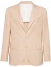 Brunello Cucinelli Prince Of Wales Deconstructed Blazer In Neutrals