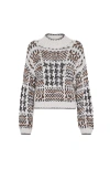 Brunello Cucinelli Sequin-embellished Patterned Sweater In Multi