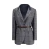 Brunello Cucinelli Prince Of Wales Pattern Women's Blazer