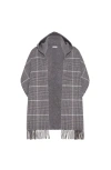 Brunello Cucinelli Prince Of Wales Scarf In Neutral