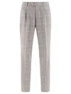 BRUNELLO CUCINELLI BRUNELLO CUCINELLI PRINCE OF WALES TAPERED LEG TROUSERS