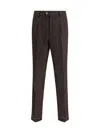 Brunello Cucinelli Prince Of Wales Trouser In Brown