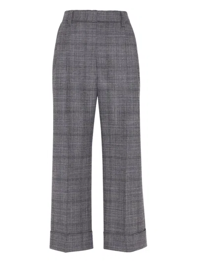 BRUNELLO CUCINELLI PRINCE OF WALES TROUSERS