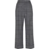 Brunello Cucinelli Grey Prince Of Wales Sartorial Crop Trousers In Gray