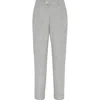 Brunello Cucinelli Pleated Wool-silk Blend Trousers In Gray