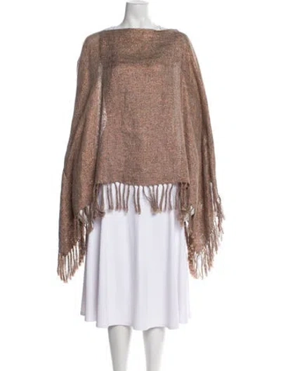 Pre-owned Brunello Cucinelli Printed Bateau Neckline Sweater In Brown