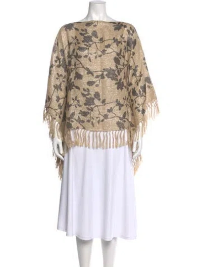 Pre-owned Brunello Cucinelli Printed Bateau Neckline Sweater In Multi