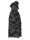 Brunello Cucinelli Leaf-print Cashmere Scarf