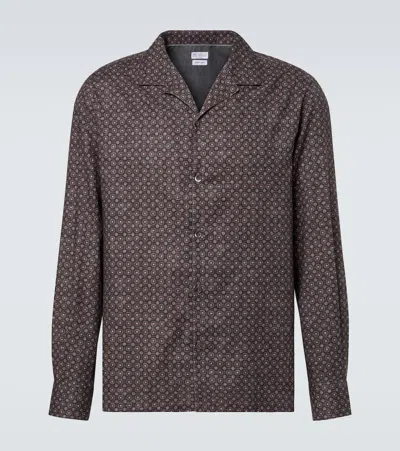 BRUNELLO CUCINELLI PRINTED COTTON SHIRT