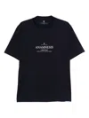 Brunello Cucinelli Cotton Crew Neck T-shirt With Graphic Print In Black