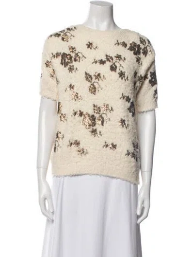 Pre-owned Brunello Cucinelli Printed Crew Neck Sweater In Multi
