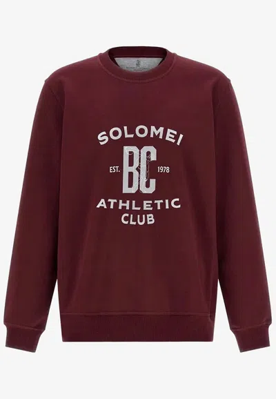 BRUNELLO CUCINELLI PRINTED CREWNECK SWEATSHIRT