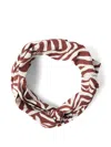 Brunello Cucinelli Cotton Poplin Printed Headband In Red